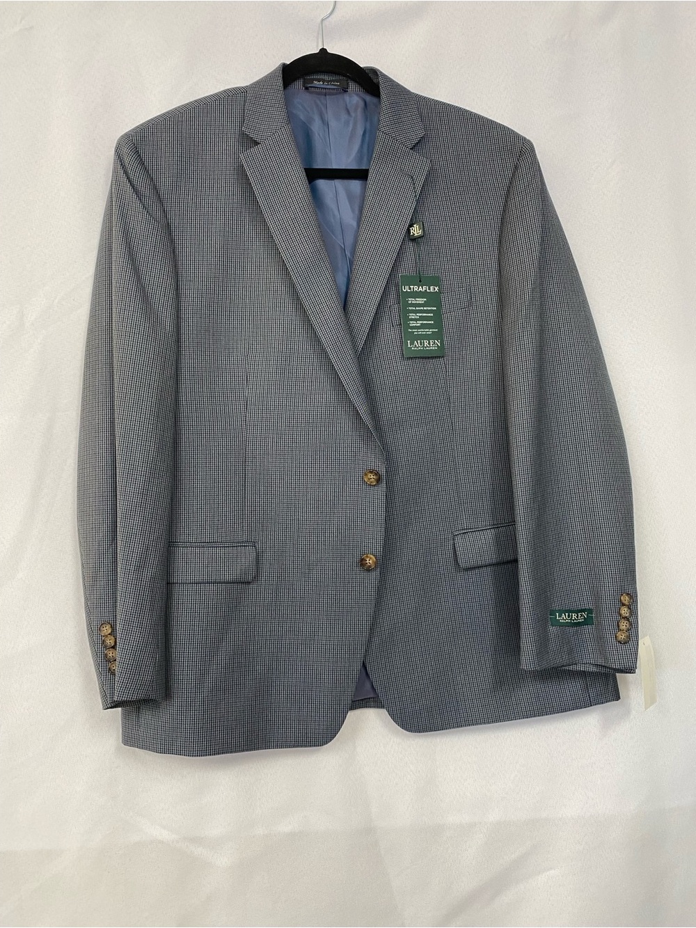 Lauren Ralph Lauren Ultraflex Mens Blazer Lexington Size 48 Blue Macys New
